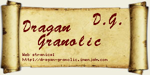 Dragan Granolić vizit kartica